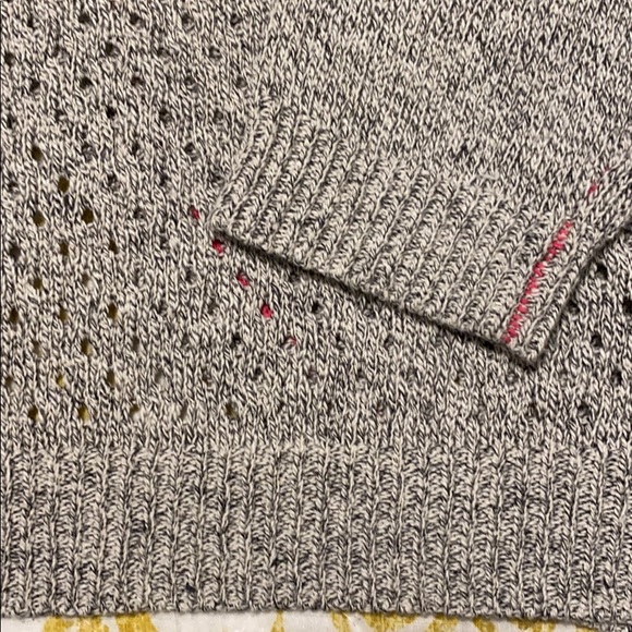💥💥 SOLD 💥💥 Rebecca Taylor grey mix cotton linen sweater sz Lg - Picture 10 of 10